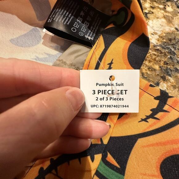 Halloween Pumpkin 3-Piece Suit Mens Size Medium Jacket,Pants & Necktie NWT - Picture 12 of 15